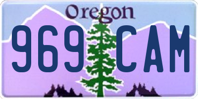OR license plate 969CAM