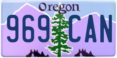 OR license plate 969CAN