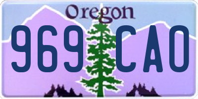 OR license plate 969CAO