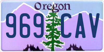 OR license plate 969CAV