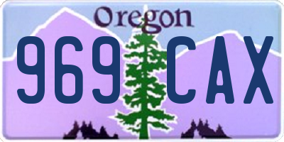 OR license plate 969CAX