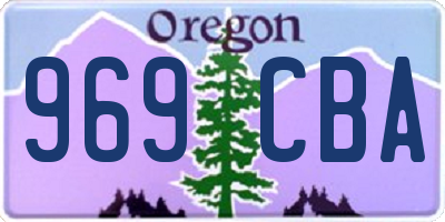 OR license plate 969CBA