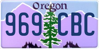 OR license plate 969CBC