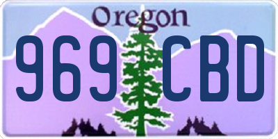 OR license plate 969CBD