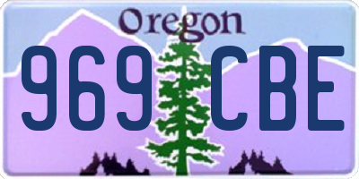 OR license plate 969CBE