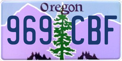 OR license plate 969CBF