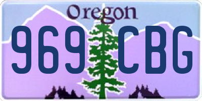 OR license plate 969CBG
