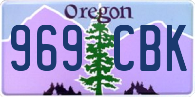 OR license plate 969CBK