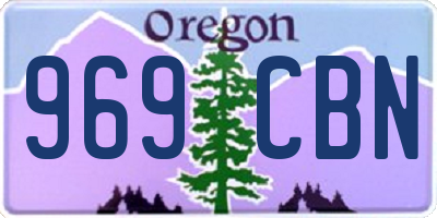 OR license plate 969CBN