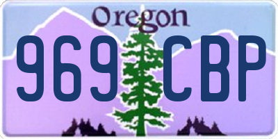 OR license plate 969CBP