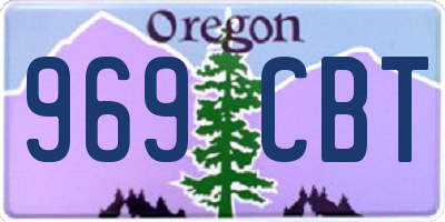 OR license plate 969CBT