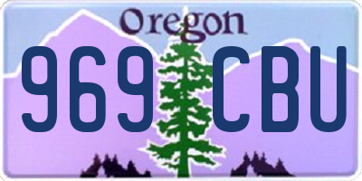 OR license plate 969CBU