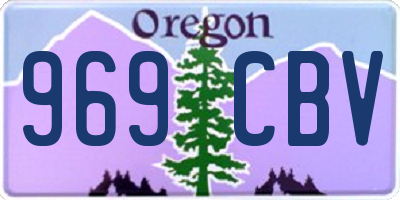 OR license plate 969CBV