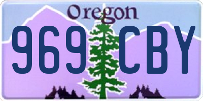 OR license plate 969CBY
