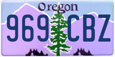 OR license plate 969CBZ