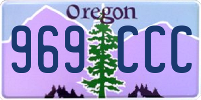 OR license plate 969CCC