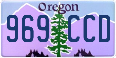 OR license plate 969CCD
