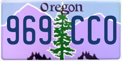 OR license plate 969CCO