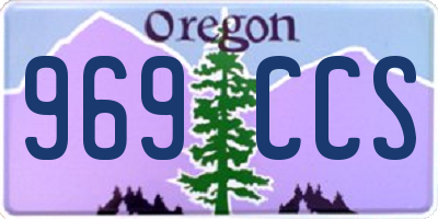 OR license plate 969CCS