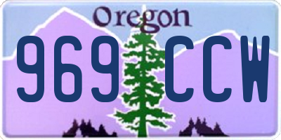 OR license plate 969CCW