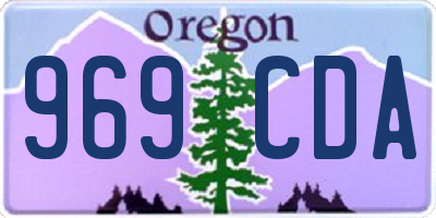 OR license plate 969CDA