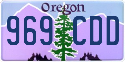 OR license plate 969CDD