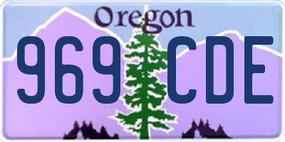 OR license plate 969CDE