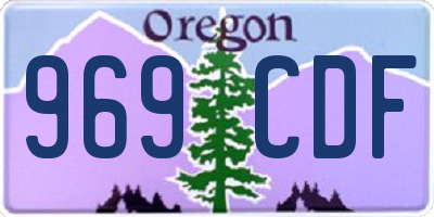 OR license plate 969CDF