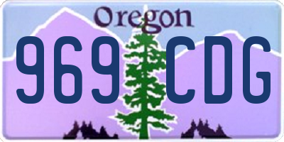 OR license plate 969CDG