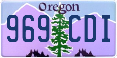 OR license plate 969CDI