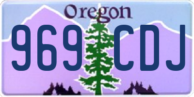 OR license plate 969CDJ