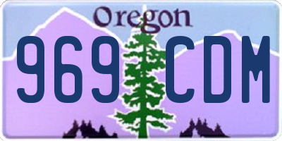 OR license plate 969CDM