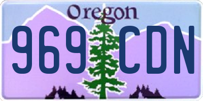 OR license plate 969CDN