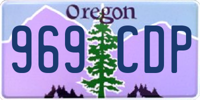 OR license plate 969CDP