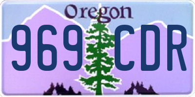 OR license plate 969CDR