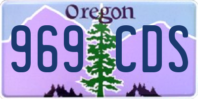 OR license plate 969CDS