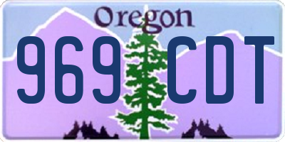 OR license plate 969CDT