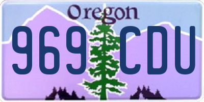 OR license plate 969CDU
