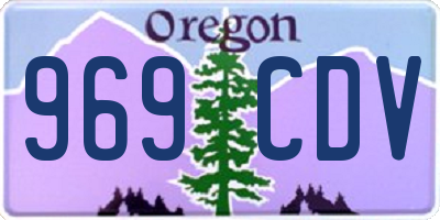 OR license plate 969CDV