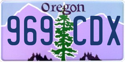 OR license plate 969CDX