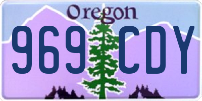 OR license plate 969CDY