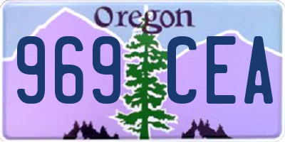 OR license plate 969CEA