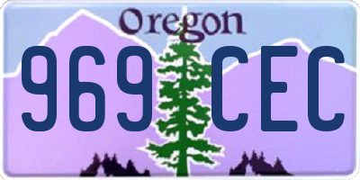 OR license plate 969CEC