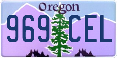 OR license plate 969CEL