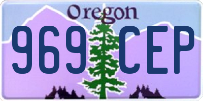 OR license plate 969CEP