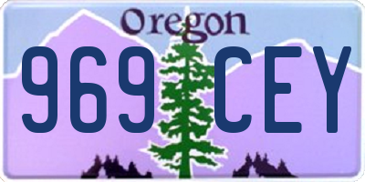 OR license plate 969CEY
