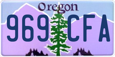 OR license plate 969CFA