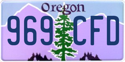 OR license plate 969CFD