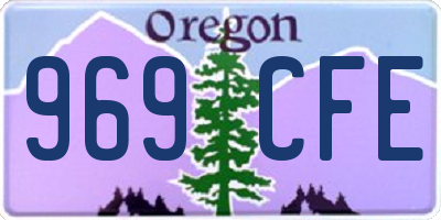 OR license plate 969CFE