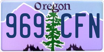 OR license plate 969CFN